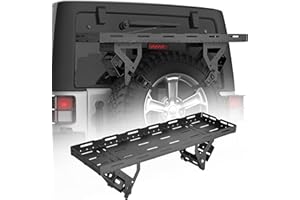 VEVOR Spare Tire Cargo Basket, for 30-40 Inch Tires, Fit for 1976-2024 Jeep Wrangler JK JL TJ YJ CJ, 80 lbs Load Capacity, Ut