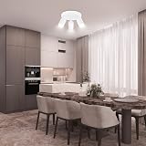 Ketom Round 3 Way Ceiling Spotlight Fitting White GU10 LED Rotatable view 8