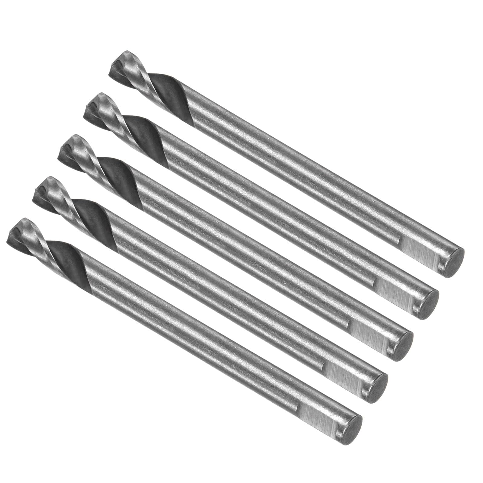 CoCud High Speed Steel Twist Drill Bits, 5mm Diameter 80mm Length, Straight Twist Jobber Drill Bit - (Applications: for Metal Woodwork Plastic Aluminum), 5-Pieces