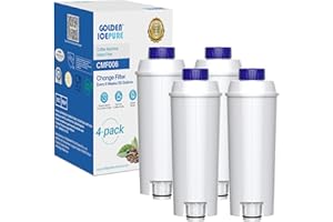 Golden ICEPURE Coffee Filter Replacement for DeLonghi Filter DLSC002, DLS C002, Compatible with ECAM, Esam, ETAM, BCO (4)