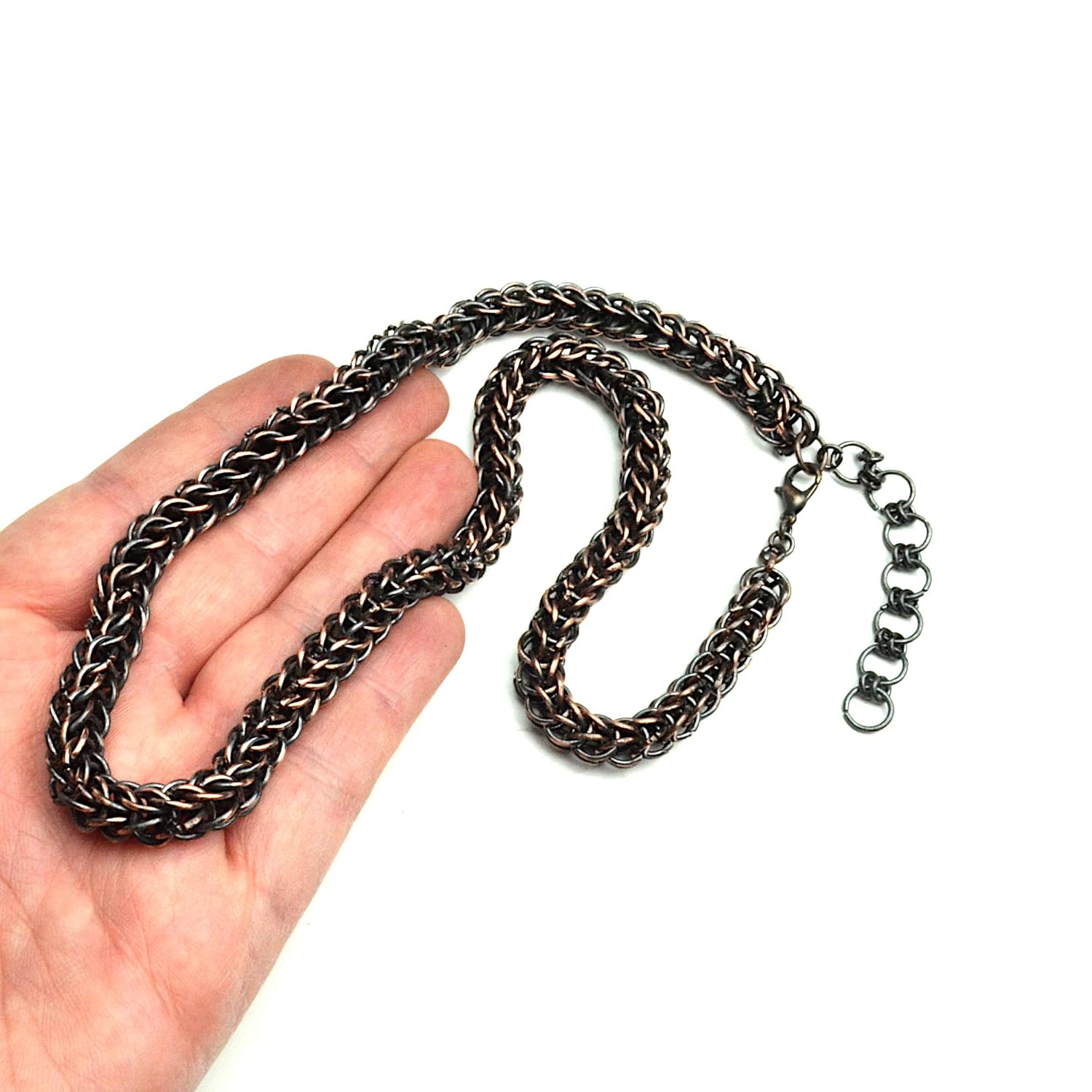 Copper Necklace Men Full Persian Chain 