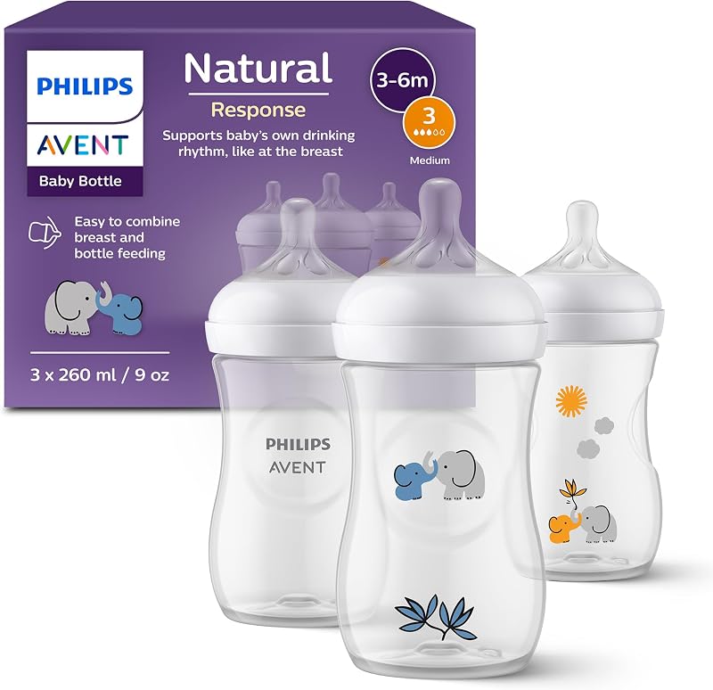 Philips Avent Natural Response Gift Set 4 Bottles 260 ml 1 m+ Teats SCY903/63
