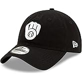 New Era MLB Core Classic 9TWENTY Black White Primary Logo Adjustable Hat Cap One Size Fits All