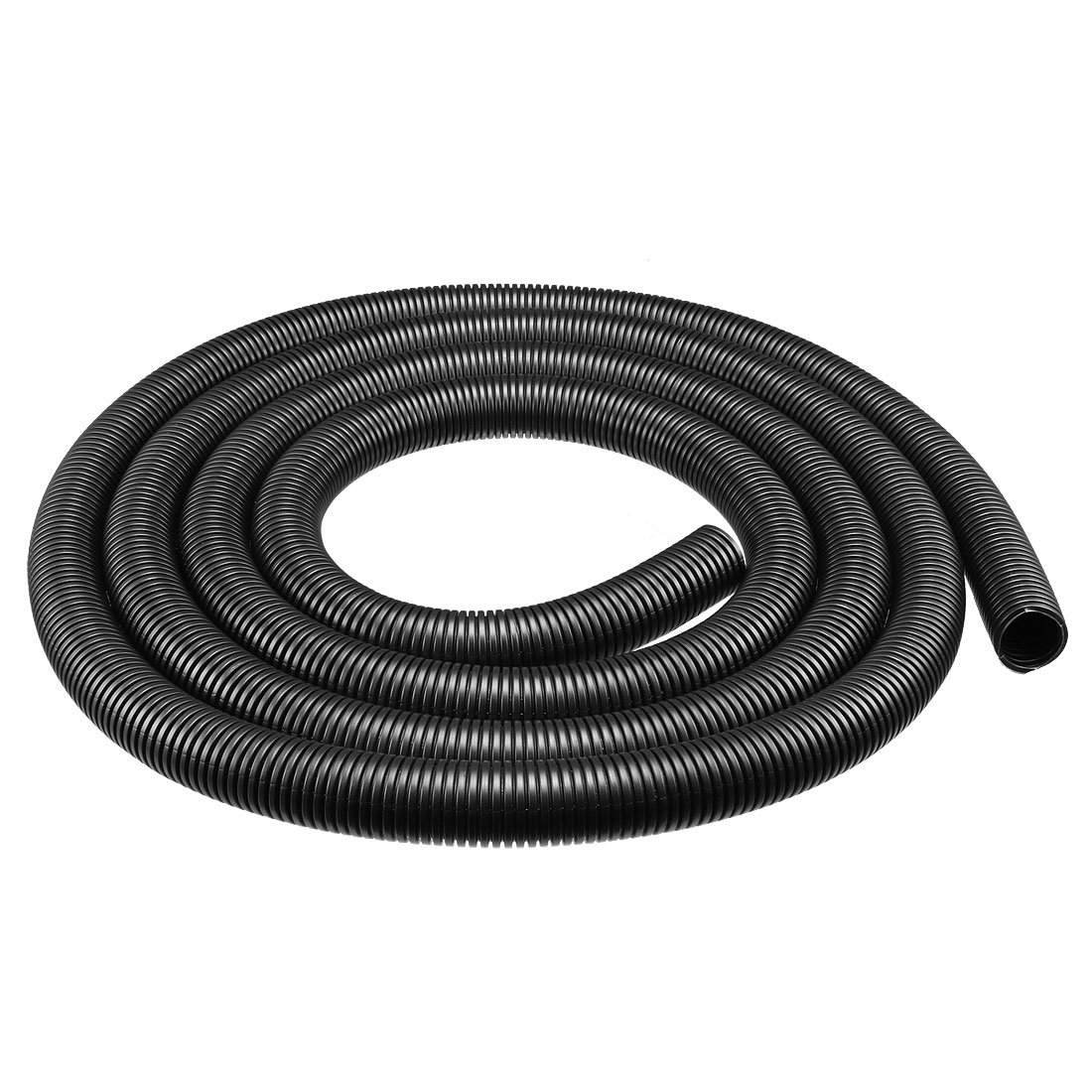 Sourcingmap 2.6 M 20 x 25 mm PP Flexible Corrugated Conduit Tube for Garden,Office Black