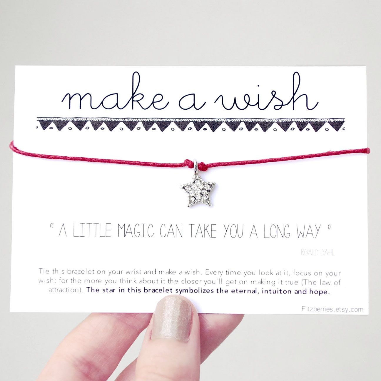 Make a wish bracelet Wish bracelets Jewelry gift for women Star charm bracelet