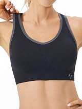 FITTIN Racerback Sports Bra Women High Impact Padded Seamless Black