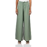 Boo Hoo Womens Stripe Wide Leg Floaty Trousers