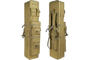 yuzhiyuan Heavy-Duty Fishing Rod Bag 600D Waterproof Oxford Fabric, Large Capacity with 2 Main Compartments + Multi-Pockets, Scratch-Proof Protection Fishing Pole Reel Case, Nice Fishing Gift for Men