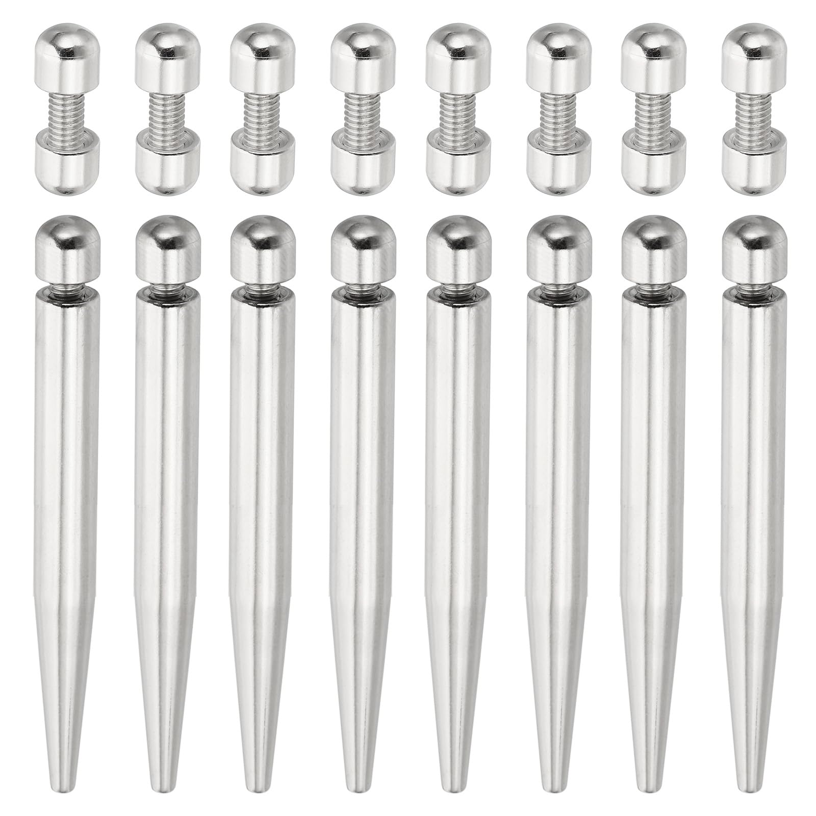 PATIKIL 2/7 x 2 inch Sign Standoff Screws, 4 Set Stainless Steel Wall Standoff Mounting Hardware Advertising Glass Nail for Hanging Acrylic Picture Frame Acrylic Panel, Silver