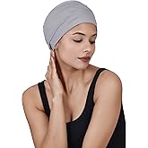 SAKUCHI Chemo Hats Solid Sleep Cap Women's Bamboo Soft Headwear Cancer Cap Chemo Headwear Women