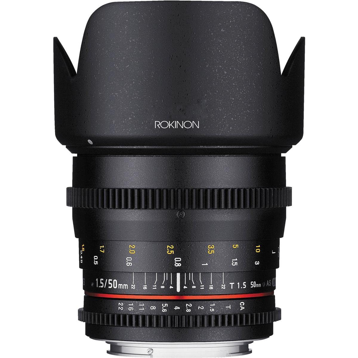 Rokinon DS50M-MFT Cine DS 50 mm T1.5 AS IF UMC Lente de cine de fotograma completo para Olympus y Panasonic Micro Four Thirds