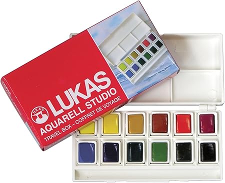 Lukas 68540000 Studio - Caja de Pinturas de Acuarela (12 Colores): Amazon.es: Hogar