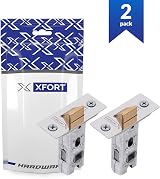 XFORT Tubular Latch Polished Chrome 65mm 2 Pack Internal Doors view 8