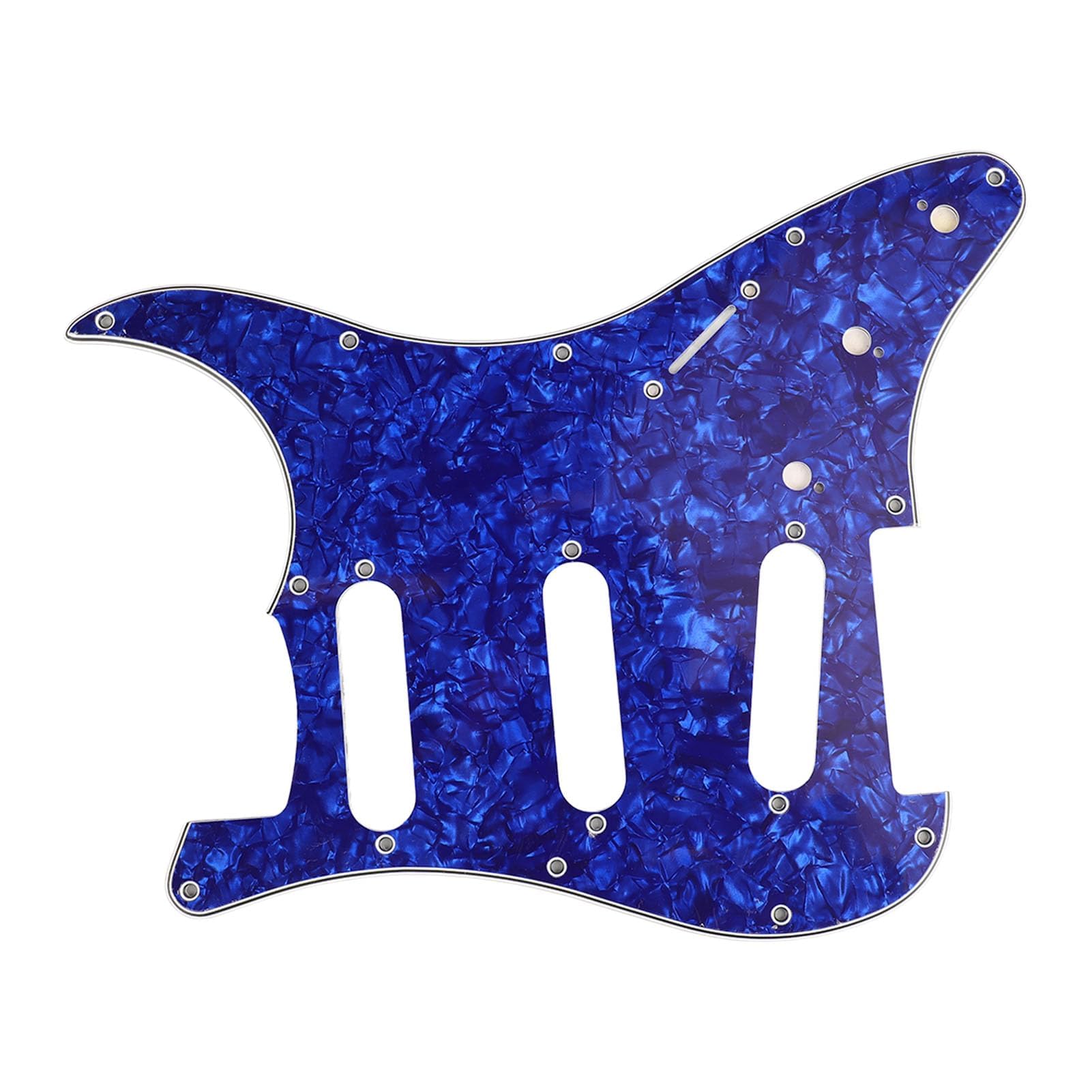 Guitar Pickguard Replacement Guitar Scratch Protection Plate PVC Guitar Guard Plate with Aluminum Foil Shielding for ST Type Guitars (GSSS33)