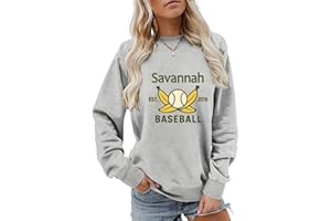 GAQEUWR Long Sleeve Shirts for Women Bananas Baseball Sweatshirt Funny Game Day Sweatshirt No Hood Baseball Fans Tops