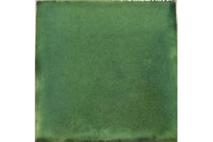 COLOR Y TRADICIÓN Washed Green Color Talavera Mexican Hand Painted Tiles Box of 100
