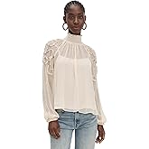 Ulla Johnson Women's Magdalena Silk Smocked Long Sleeve Blouse
