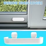 tinshow 20x White UPVC Window Drainage Caps 25mm Weep Hole Covers Plastic Sill view 4