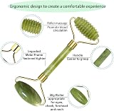 LauCentral Jade Roller & Gua Sha Set 3 PCS Anti Aging Facial Massage Kit view 3