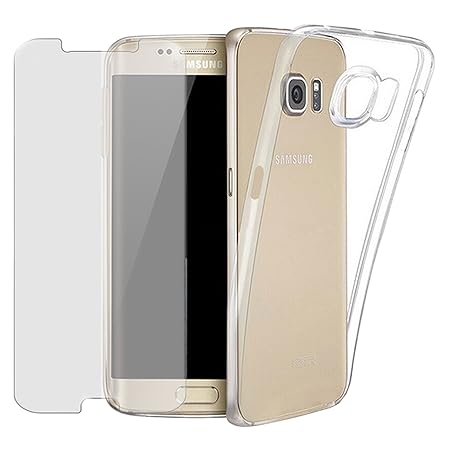 EximMobile Silikon Case + Panzerglasfolie für Samsung Galaxy S7 | Handyhülle mit 9H Panzerglas | Schutzhülle mit Schutzfolie 