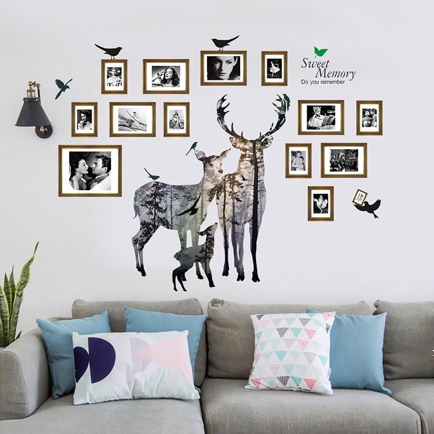 Wandsticker4u Wandtattoo Hirsch Familie Aus Dem Wald I Wandbilder 78x109 Cm I Wandsticker Rentier Reh Vogel Baum Waldtiere I Wand Deko Fur Wohnzimmer Schlafzimmer Kuche Flur Gross Amazon De Baumarkt