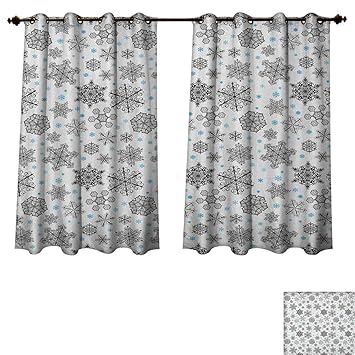 Amazon Com Snowflake Blackout Curtains Panels For Bedroom Lace