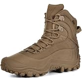 SKENARY Men's Tactical Boots 8'' Mid Combat Boots Waterproof Military Boots