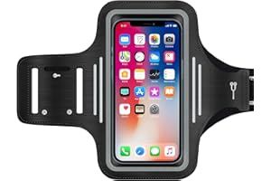 ykooe Water Resistant Running Armband for Cell Phones - Adjustable Strap for iPhone, Samsung, Google Smartphones - Perfect for Walking, Cycling, Exercise, Gymming, Running, Workouts, and Fitness