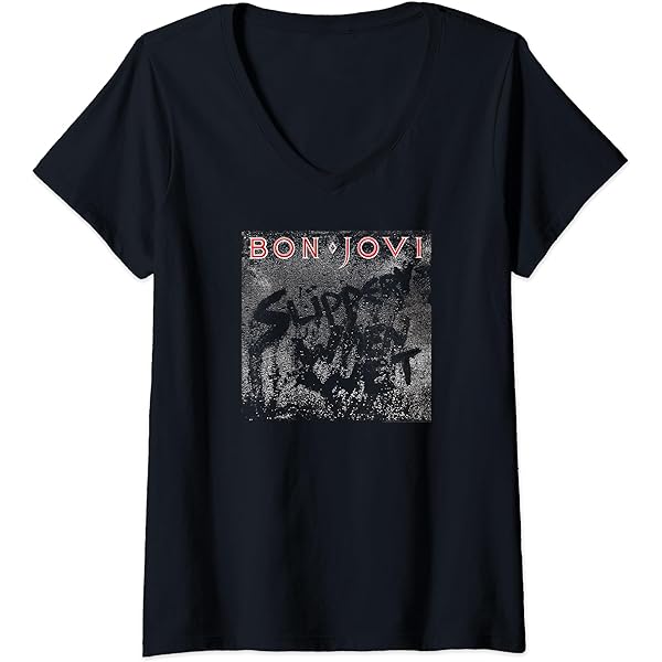 Jon Bon Jovi Tシャツ Mサイズ Amazon.com: Bon Jovi Men's Grey V-Neck Short Sleeve T-Shirt