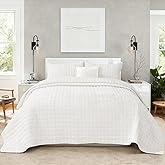 COCOPLOCEUS Quilt Set Oversized King Size 120x128 Luxurious Velvet Bedding Sets with 2 Pillow Shams 20x36 3 Pieces Ultra Soft Quilted Bedspread Coverlet Comforter for All Season,Cream White