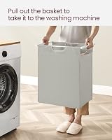 VASAGLE Laundry Basket Hamper with Removable Liner 65 L White Cream view 8