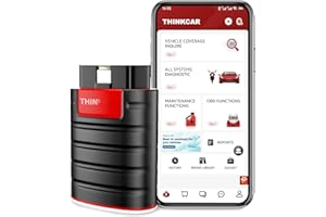 THINKCAR Thinkdiag OBD2 Scanner Bluetooth Full System Bidirectional Diagnostic Scan Tool OE Level Code Reader with 15+ Reset Service FCA AutoAuth All Software 1 Year Update Fits for iOS & Android