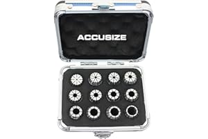 Accusize Industrial Tools Metric Er Collet 2 mm to 13 mm by 1 mm Er20 Collet 12 pc, 3350-0583