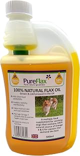 Pureflax 500ml 100% Flaxseed Oil UK Grown Pressed Omega 3 6 9 Vitamin E view 1