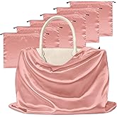 Manyshofu 7 Pack Satin Dust Bags for Handbags Storage, Silky Shoe Bag Rose Gold Drawstring Bags for Shoes & Purses - Silk Dust Cover Bag Dustproof Protector Travel Storage Pouch(19.6 x 15.7)