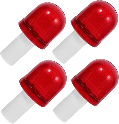 OSALADI 4Pcs Traffic Cone Flashing Warning Lights Portable Weather-Resistant