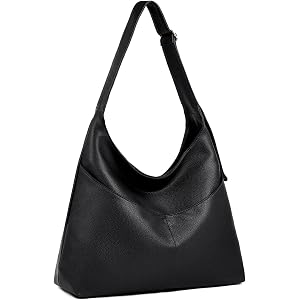 MYHOZEE Hobo Bags for Women Large Slouchy Shoulder Bag with Zipper | Multi Pockets Soft Vegan Leather Tote Purses for Women,