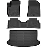Binmotor-Floor Mats & Upper Cargo Liner Set for Kia Soul 2025 2024 2023 2022 2021 2020(Not for GT and EV Models),All Weather Car Mats for Kia Soul Accessories