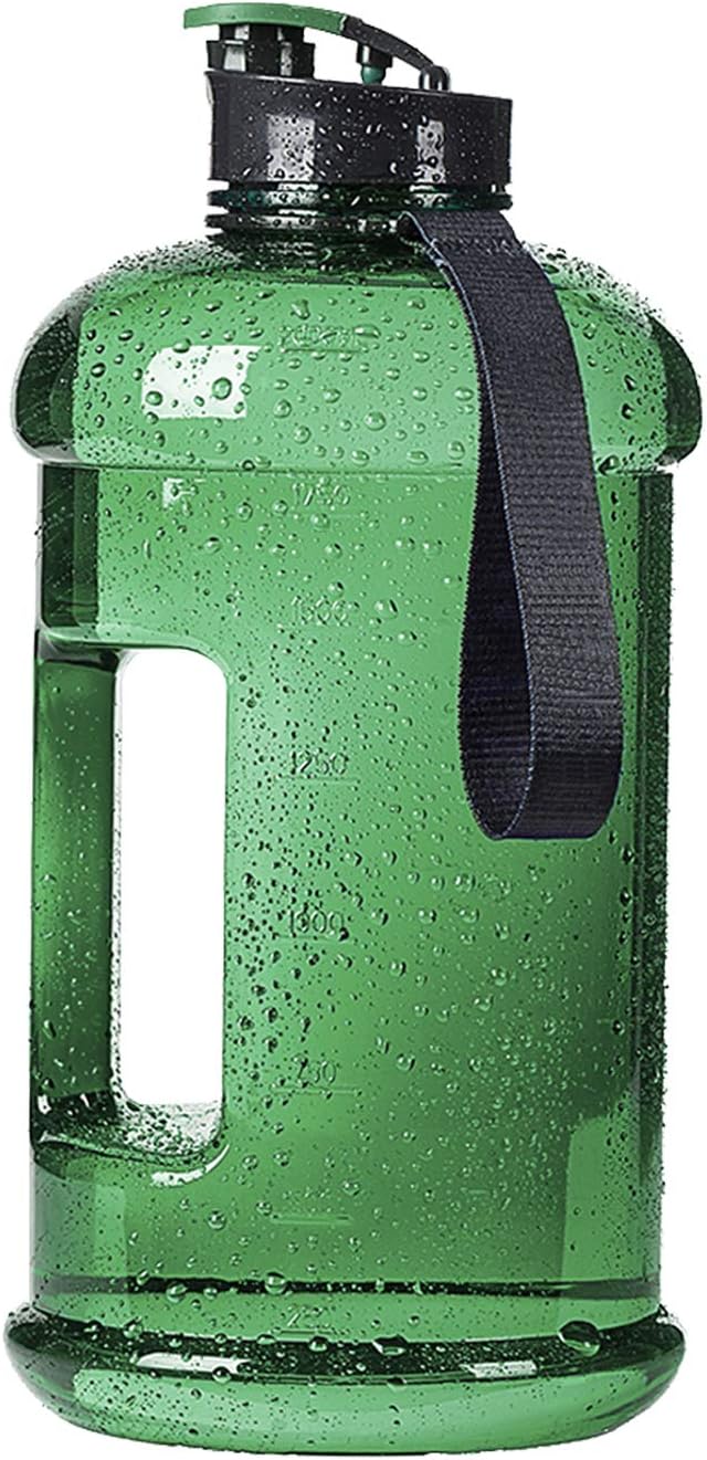 TOOFEEL 2.2L 75oz Half Gallon Water Jug with Carry Loop Dishwasher Safe Container Large Capacity Canteen BPA Free Leak-Proof Big Reusable Sports Water Bottle for Gym Fitness Athletic