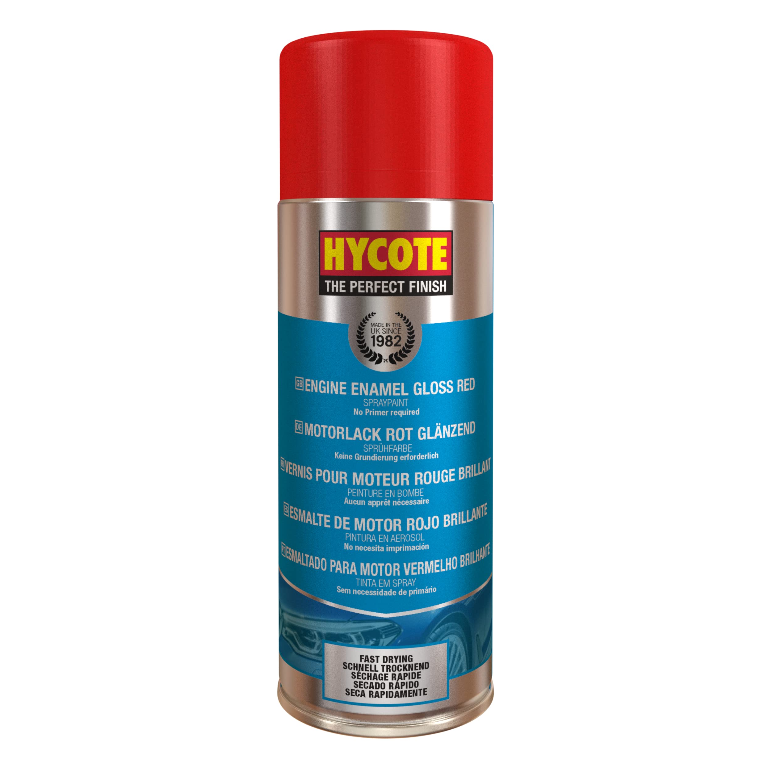 Hycote Fast Drying Engine Enamel Spray Paint, Red, 400 ml