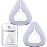 2 Packs Replacement F20 Fabric Mask Cushion (L) for AirFit F20 & Airtouch F20, Full Face Mask Wrapped by Breathable Fabric, F20 Cushion for CPAP Users, No Silicone Contact & Stuffiness (Purple,Large)