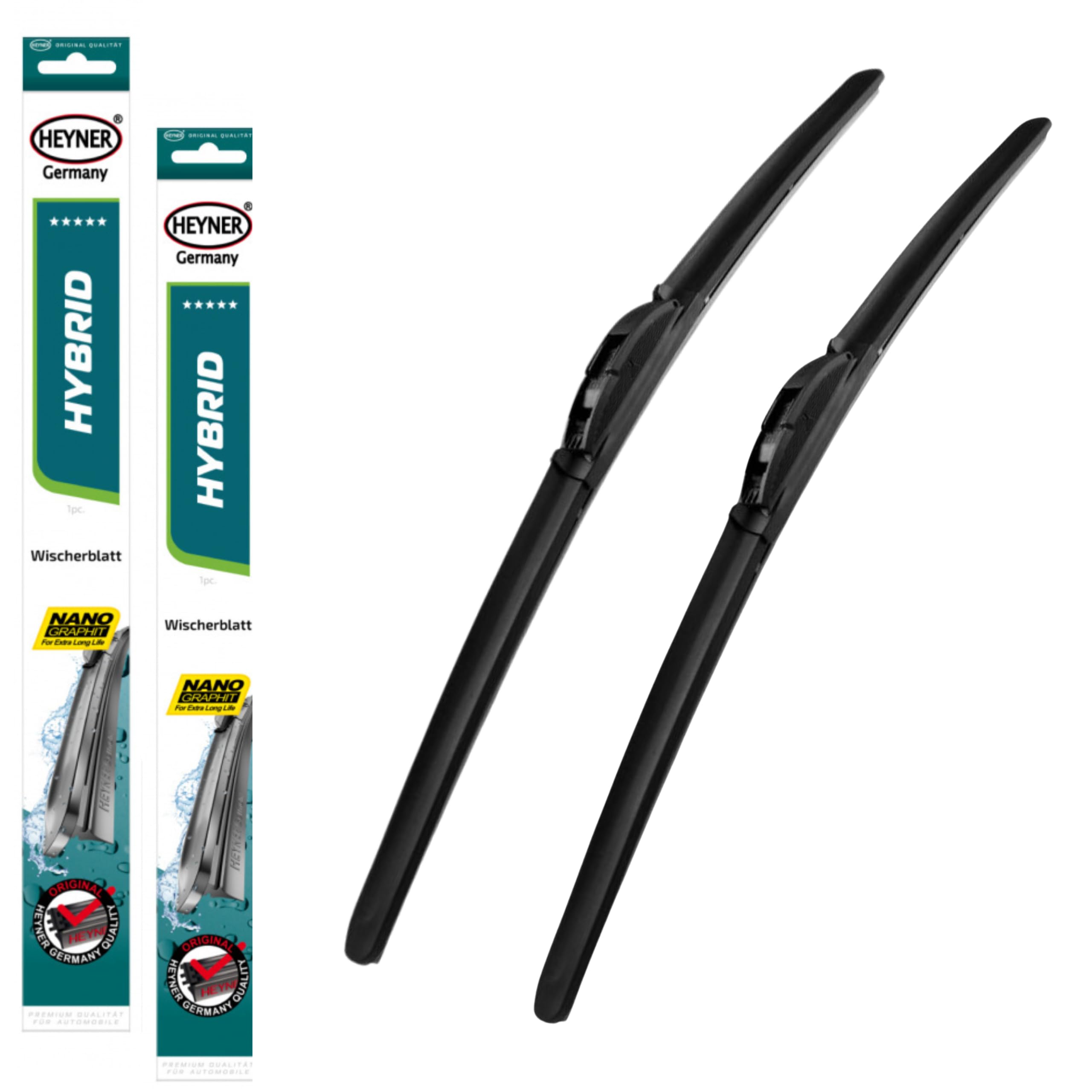 Heyner Fits: Renault Trafic Models 2001 To 2012 Hybrid Wiper Blades 24"21" Front Replacement Set H2421H