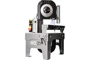 KFMK 10A Variable Speed Metal Band Saw with Large Workbench, 5" Cutting Capacity, Adjustable Speed 137-472 FPM, BandSaw Perfect for Metalworking, Knife Cutting
