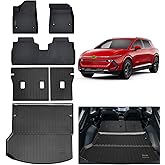 ASINRI Floor Liners & Cargo Liners & Backrest Mat for 2024 2025 2026 Chevy Equinox EV Version (Non Fuel), TPE All Weather Protection Car Floor Mats Trunk Mat with Backrest Set for Chevrolet Equinox