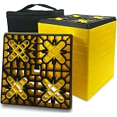 ROBLOCK Rv Leveling Blocks 12 Pack (2 Rubber Top), Camper Leveling Blocks Sturdy Stackable Jack Blocks with Carrying Bag, Mul