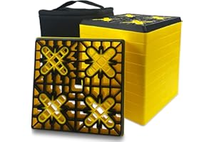 ROBLOCK Rv Leveling Blocks 12 Pack (2 Rubber Top), Camper Leveling Blocks Sturdy Stackable Jack Blocks with Carrying Bag, Multifunctional Wheels Stabilizer Blocks Suit for Camper Travel Trailer