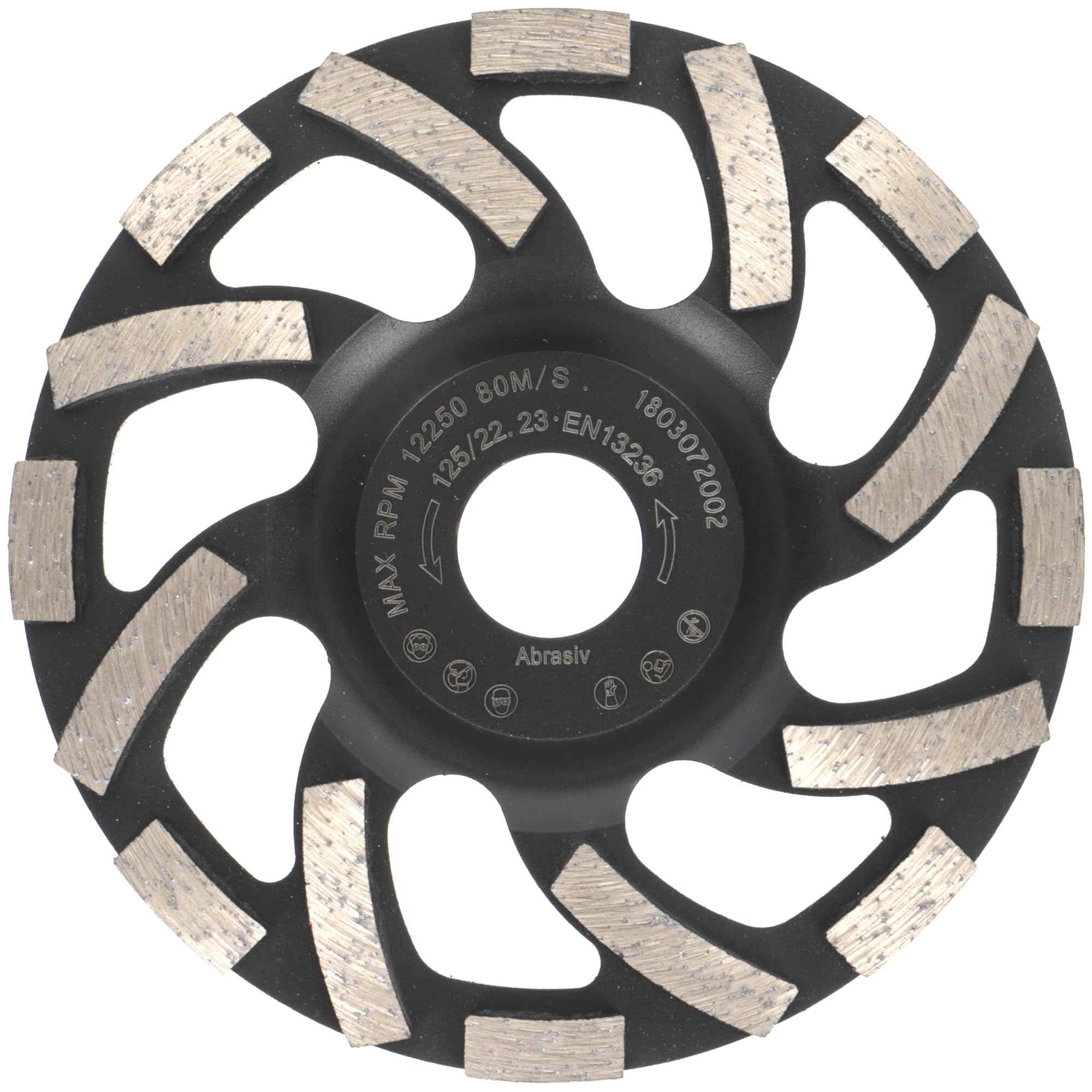 PRODIAMANT diamond cup wheel 5" 125 mm x 22.2 mm Turbo ST91 diamond grinding wheel asphalt screed professional quality