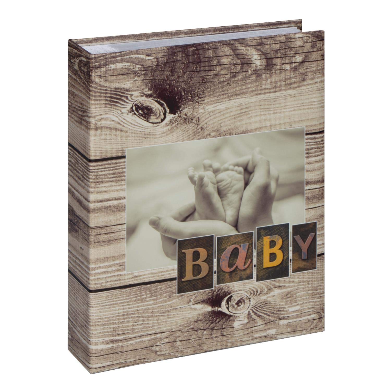 Hama Photo Album (100 pages, 10x15 cm, Gift Book/Baby Book) Brown/Grey