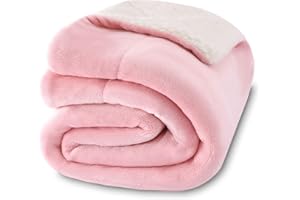 NANPIPER Baby Sherpa Blanket,Warm Toddler Throw Blanket,Soft Newborn Fleece Blanket for Winter (Pink,30x40 inches)