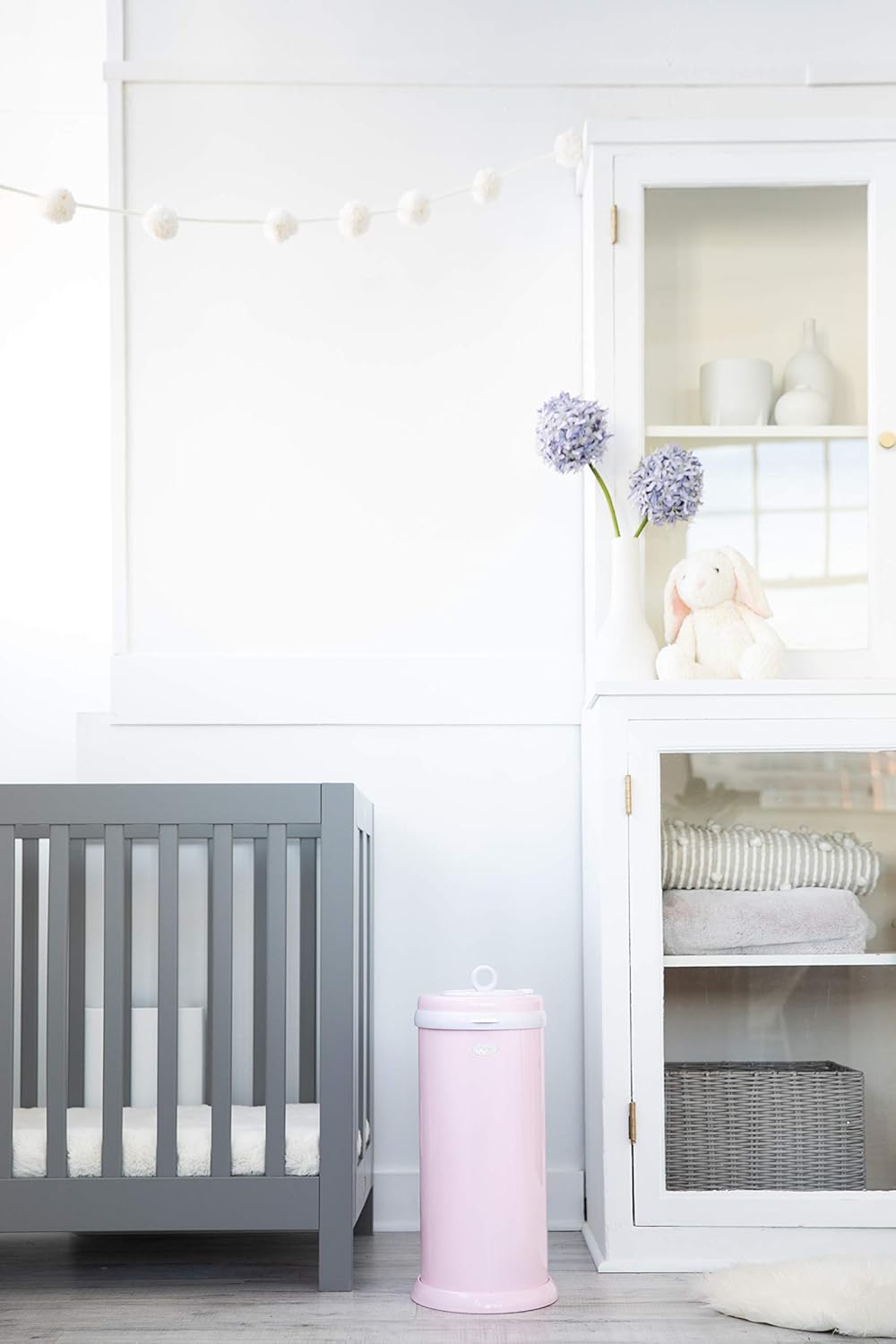 Ubbi Steel Odor Locking, No Special Bag Required Money Saving, Awards-Winning, Modern Design, Registry Must-Have Diaper Pail, Pink: Baby